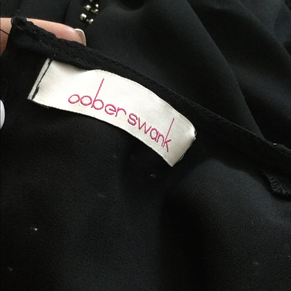 Sheer black top lined with silver studs - Picture 5 of 7